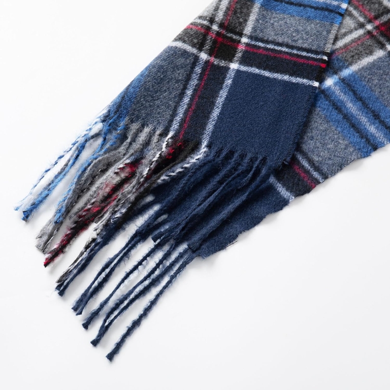 CALVIN & OLIVIA Cashmere Feel Scarf Soft Winter Ombre Nova Buffalo Tartan Tweed Houndstooth Plaid Chic Gift for Men Women - Image 6